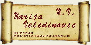 Marija Veledinović vizit kartica